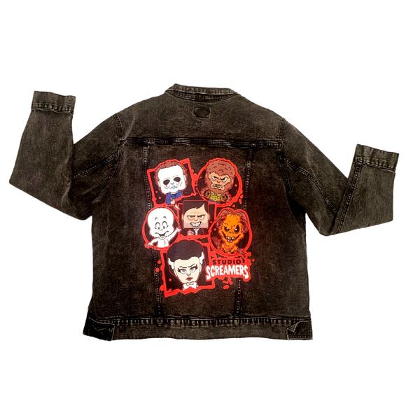 Universal Studios jacket XL Halloween Horror Nights jacket black Denim  2022 - Picture 1 of 8